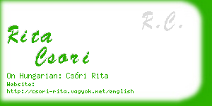 rita csori business card